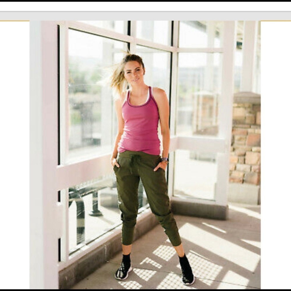 ZYIA Olive Green TRAILER JOGGER Pants NWOT